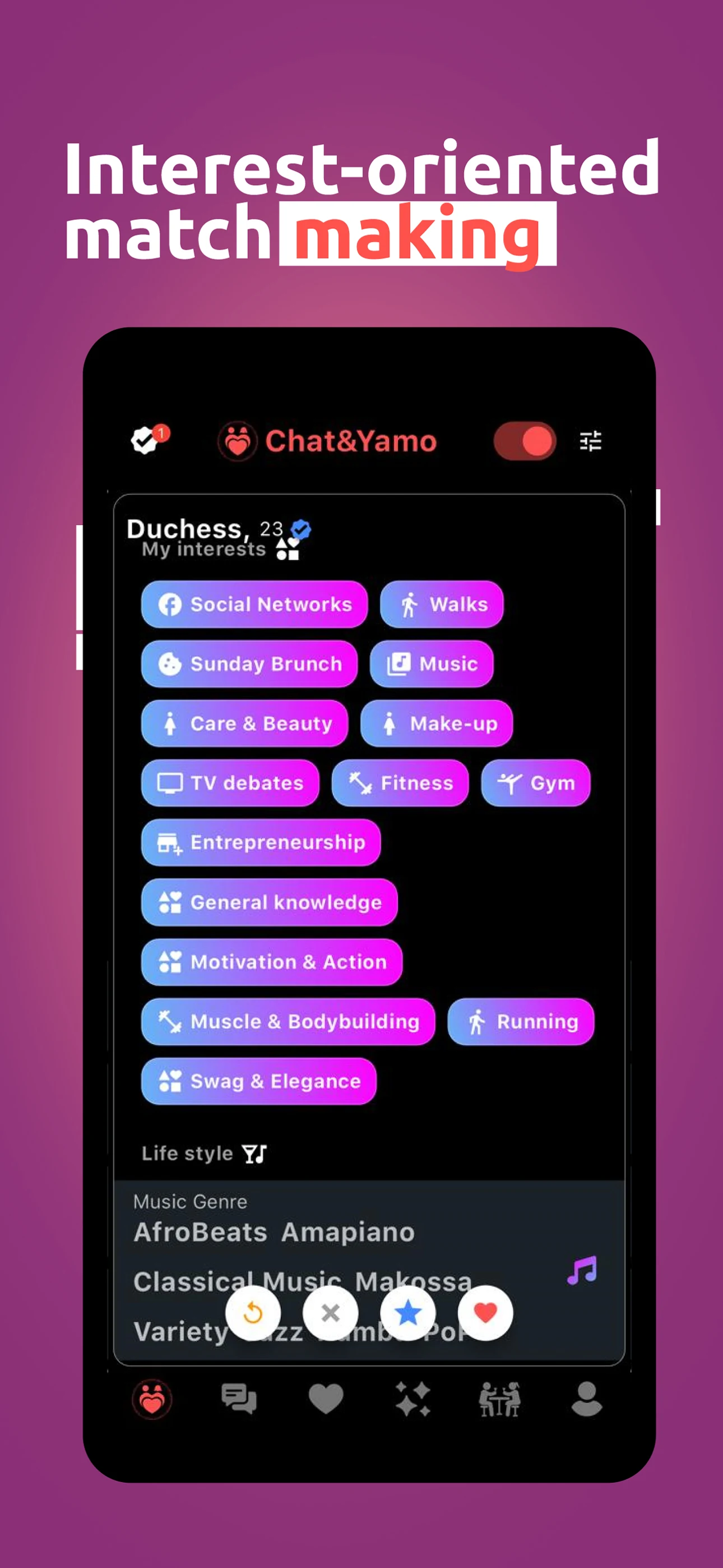 Chat&Yamo : dating app screenshot